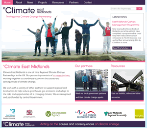 Climate East Midlands website