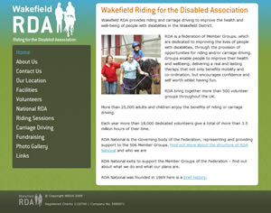 Wakefield Riding for the Disabled website