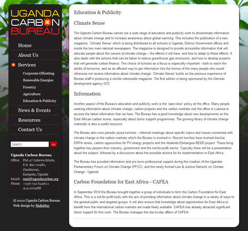 Uganda Carbon Bureau website