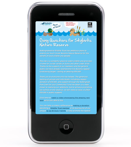 Ay up mi duck mobile ready website
