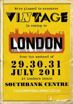 Vintage at Southbank Festival poster