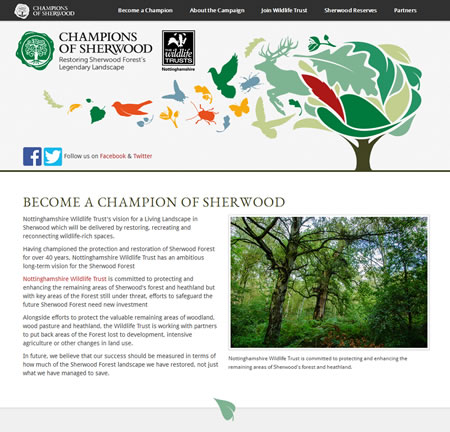 Champions of Sherwood website