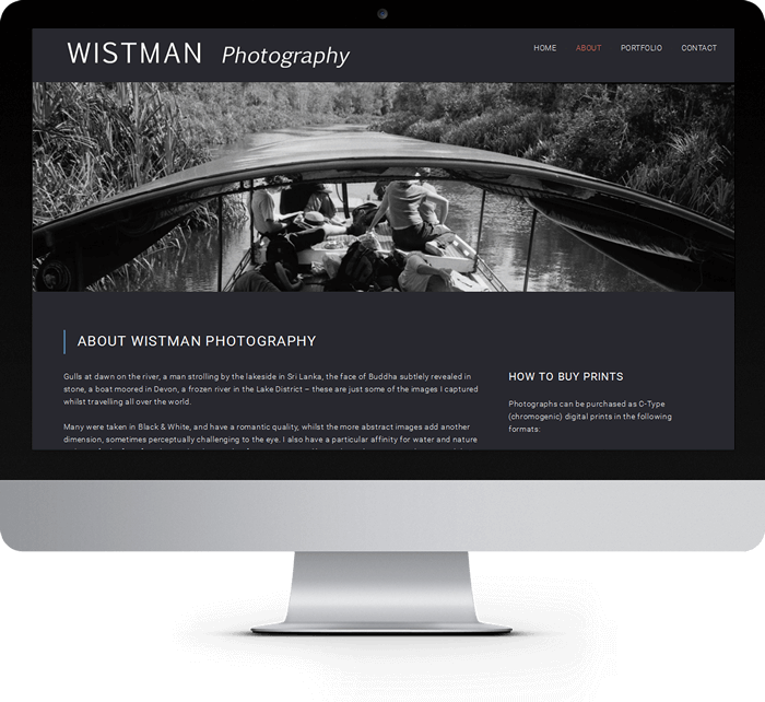 Wistman Photography website