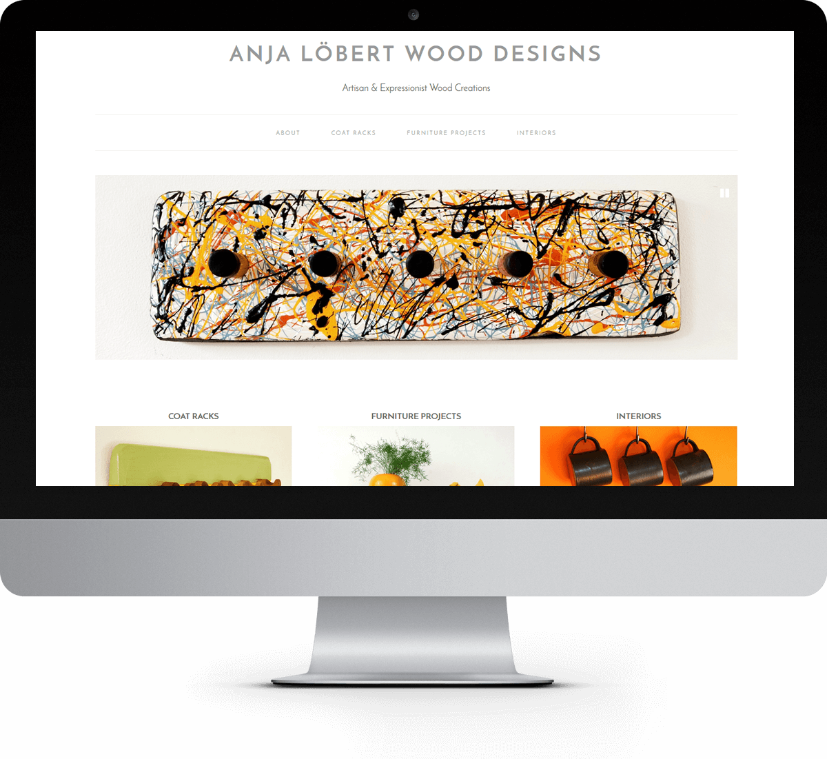 Anja Lobert Wood Designs website