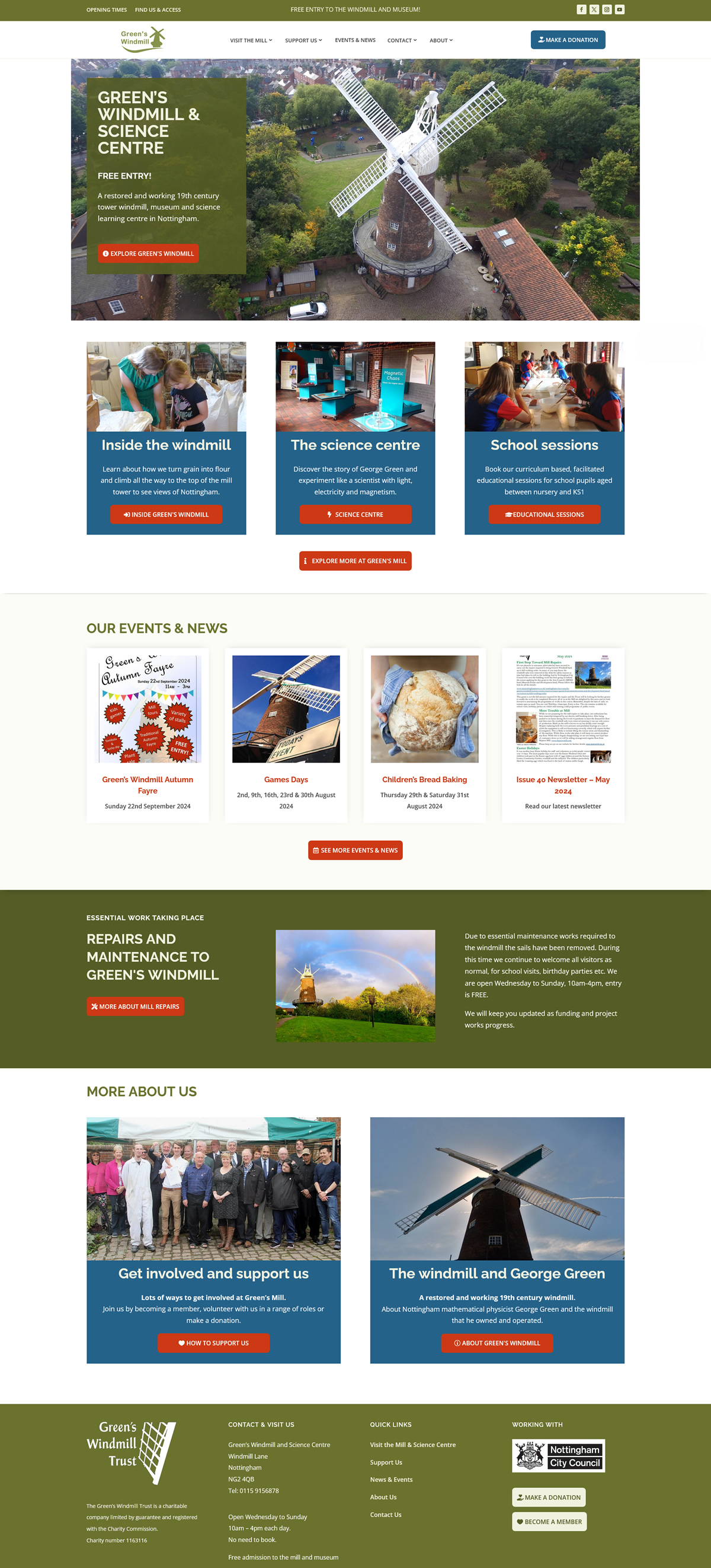 Green’s Windmill Home page