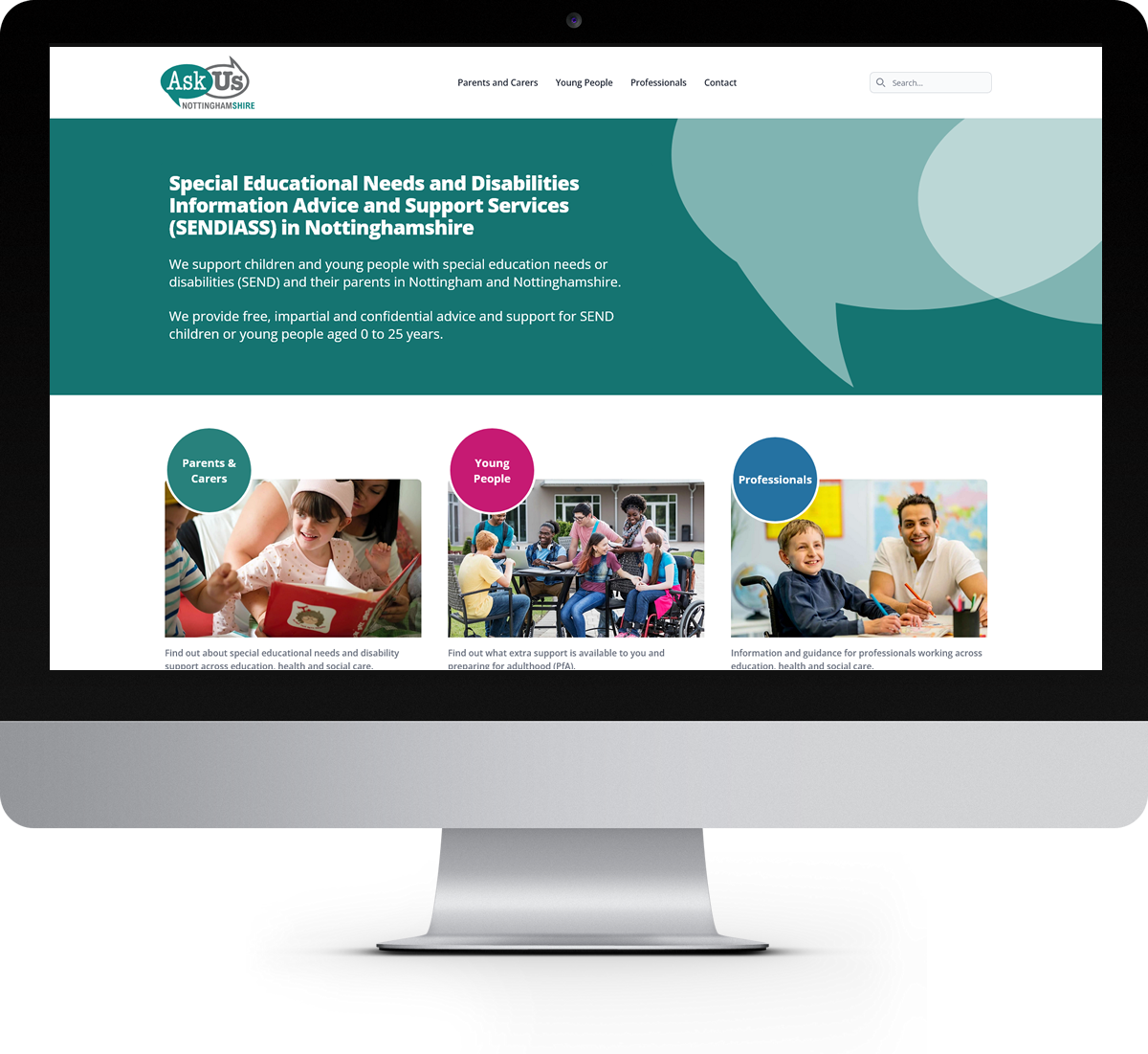 Ask Us Nottinghamshire website