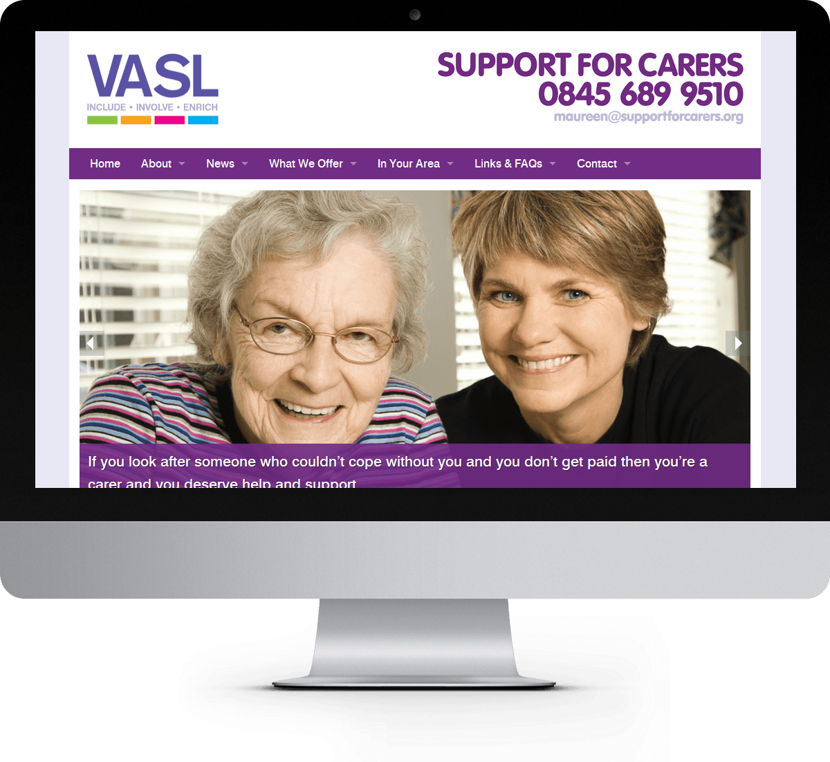 Support for Carers website