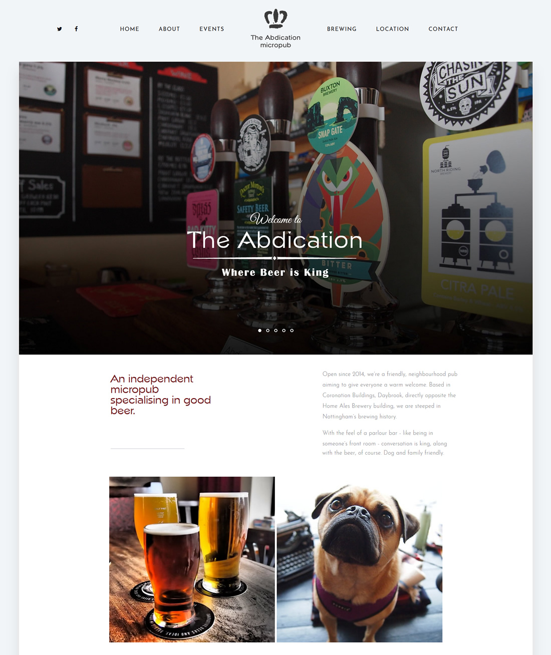 The Abdication Micropub The Abdication Home Page